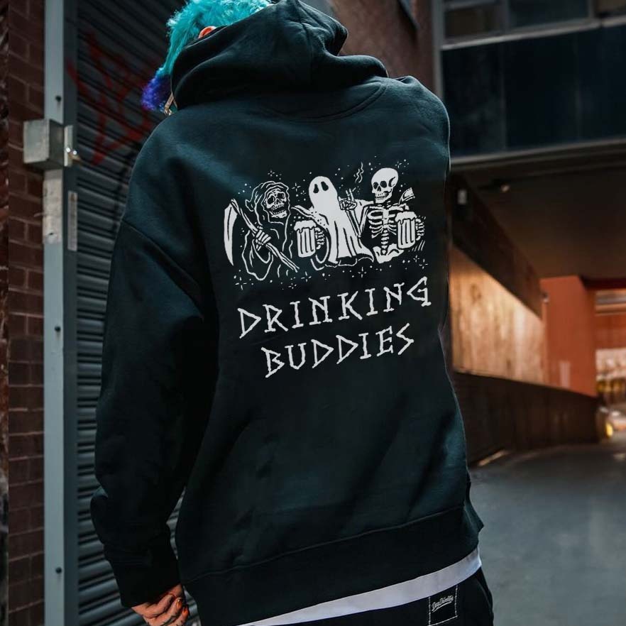 Drinking Buddies Printed Men's Casual Hoodie
