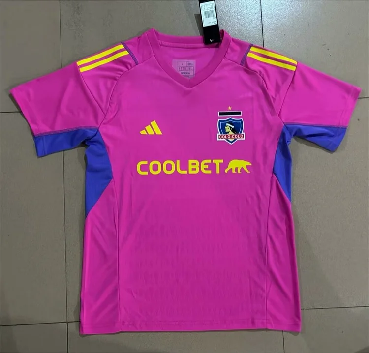 Fans edition 2024 Club Social y Deportivo Colo-Colo Goalkeeper Pink Football Jersey