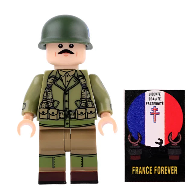 WW2 Free French Infantry Soldier Custom Military Minifigure Minifigure Bricks monstertoys