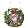 Diamond Painting Acrylic Santa Claus Pendant Kits for Home Wall Decor