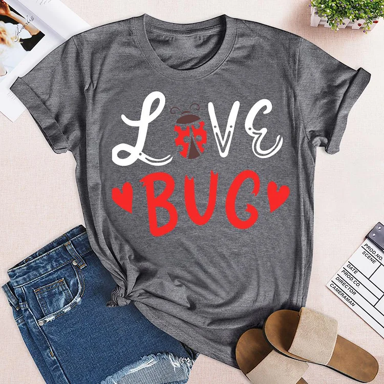 Bug Ladybug Love Heart T-Shirt-03871-Annaletters