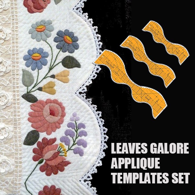 Quilt Applique Curves Rotary Cutting Templates With Instructions