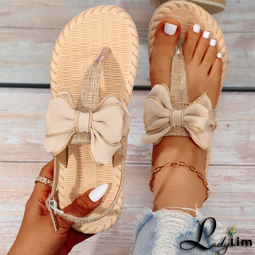 Apricot Fashion Casual Patchwork With Bow Round Comfortable Out Door Shoes