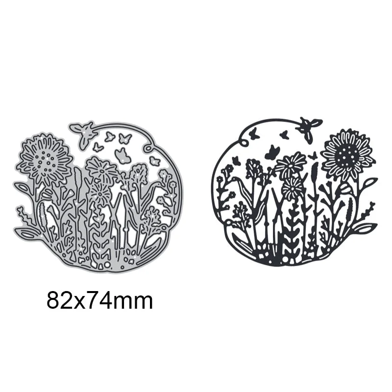 Flowers Butterfly Grass  Metal Cutting Dies For DIY Scrapbook Cutting Die Paper Cards Embossed Decorative Craft Die Cut New