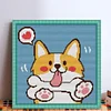 Cute Corgi Dog-14CT Stamped Cross Stitch Kit(25x25cm)