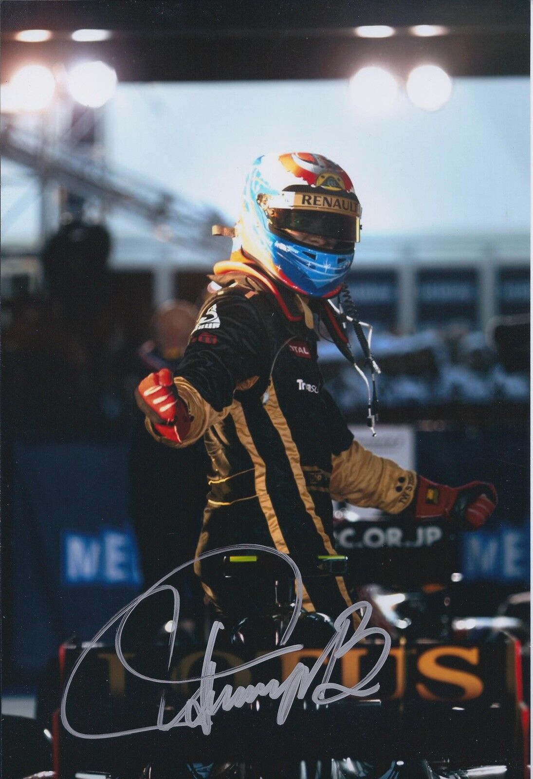 Vitaly PETROV SIGNED 12x8 Photo Poster painting Renault Lotus AFTAL Autograph COA Formula 1