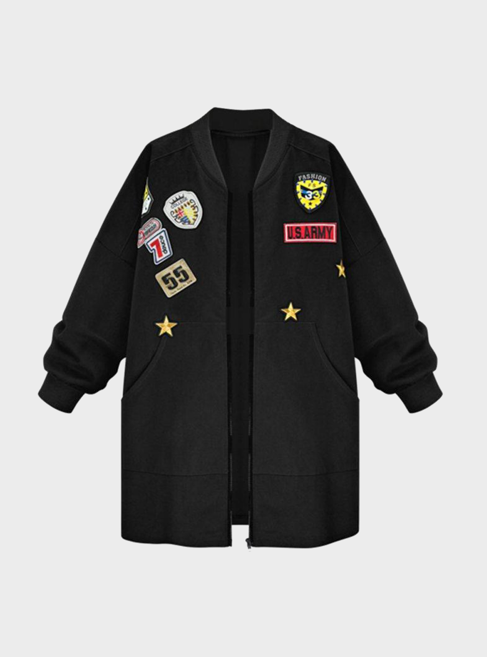  thdmladies Large Size Slim Mid-length Coat thedmladies