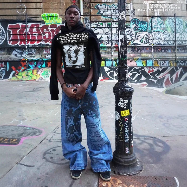 Athvotar Athvotar Aesthetic Retro T-Shirt Small Vest Letter-Print Pattern Girl Body Short Sleeve Cool