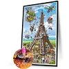 (40*60cm)Eiffel Tower - Full Round Drill Diamond Painting