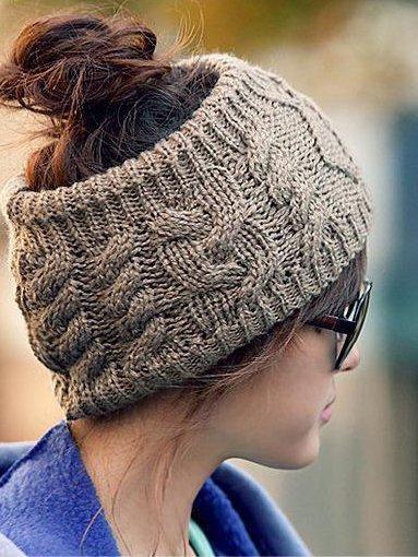 Rotimia Autumn And Winter    Fashion Hairpin Ski Cap Handmade Knitted Headband