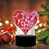 DIY Diamond Painting 7 Color Night Light Lamp Home Decoration Ornament Gift Kit(Heart)