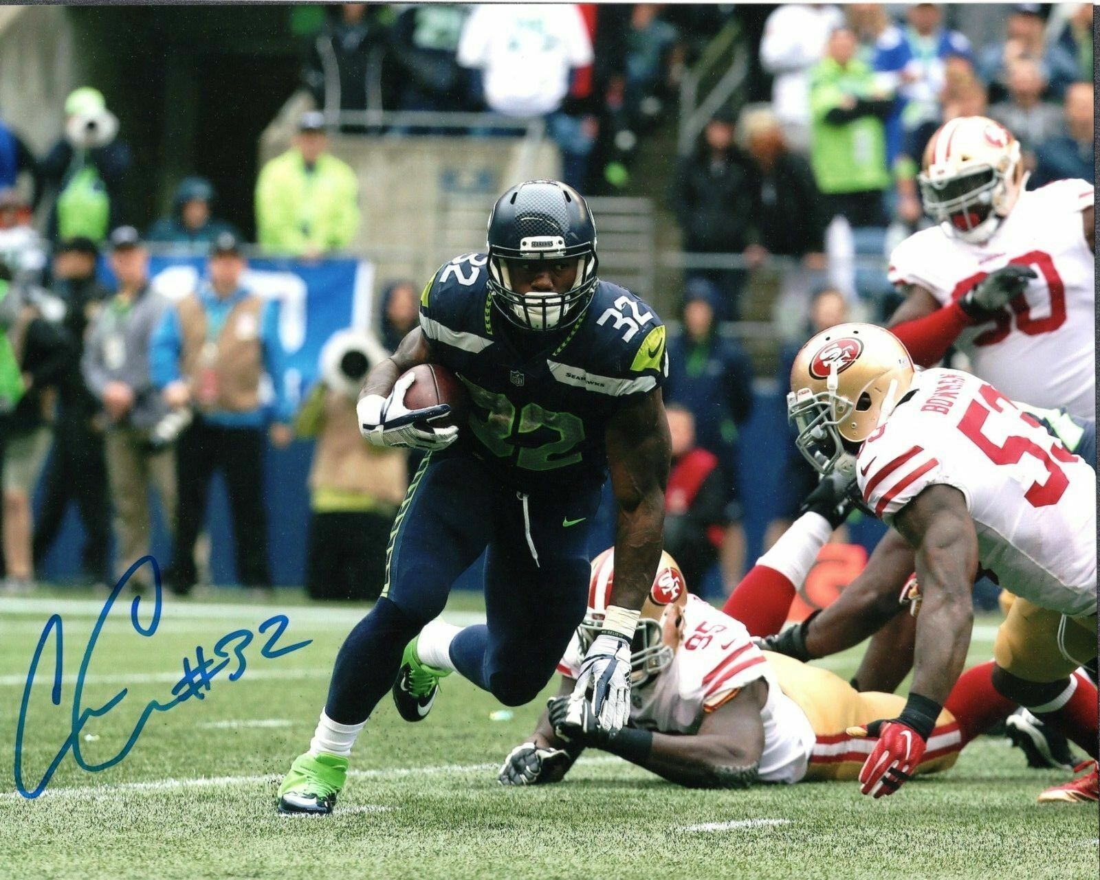 Chris Carson Autographed Signed 8x10 Photo Poster painting ( Seahawks ) REPRINT