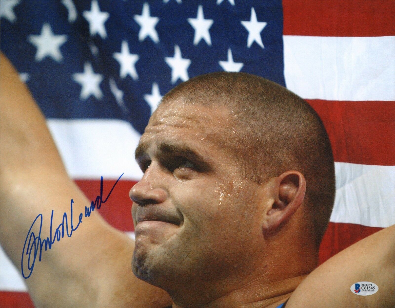 Rulon Gardner Signed 11x14 Photo Poster painting BAS COA 2000 Olympics USA Wrestling Gold Auto'd