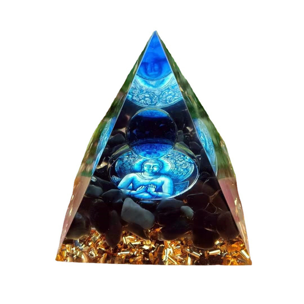 

5cm Natural Orgonite Pyramid Chakra, 501 Original