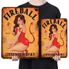 Fireball Cinnamon Whisky - Panneaux en &eacute;tain m&eacute;tallique(20*30cm/30*40cm)