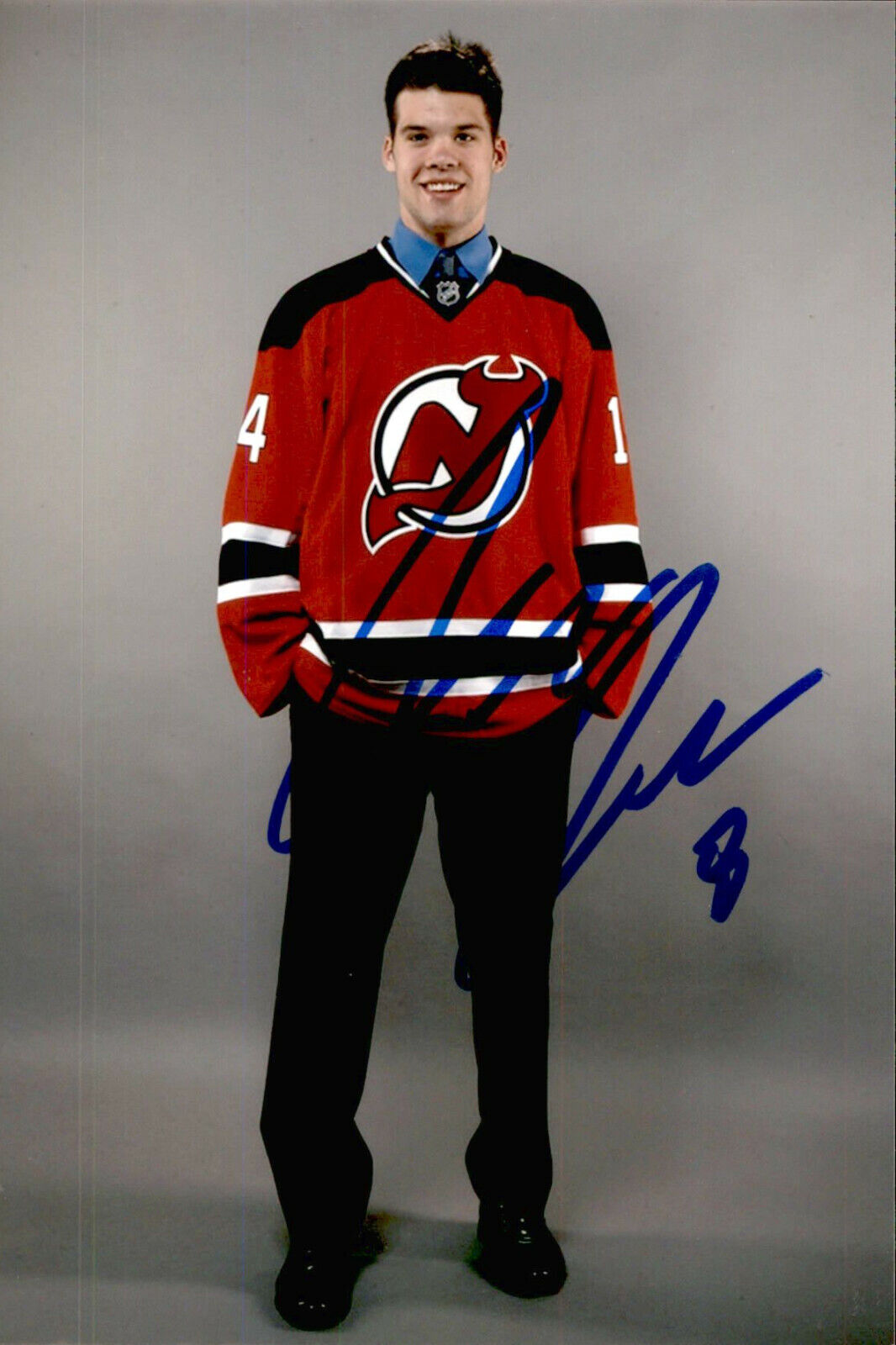 Josh Jacobs SIGNED 4x6 Photo Poster painting NEW JERSEY DEVILS