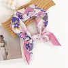 Colorful Design 70x70xm Floral Silky Scarf