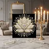 (30x30cm)DIY Lotus Flower Pearl Painting Kit With Inner Frame Home Decor