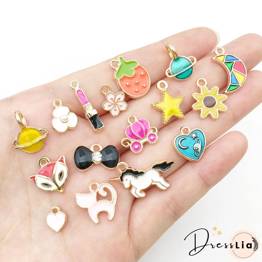10/20 Pcs Mixed Alloy Pendant Cartoon Animal Tree Enamel Charms Beads for Jewelry Making Diy Earrings Neacklace Bracelet Accessaries arrow