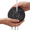 3pcs Round Kitchen Clean Sponges for Stainless Steel Soft Absorbent Non-Scratch Compressed Dish Scrubber for Household Cleaning Pot