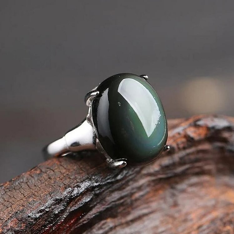 FREE Today:  "Spiritual Protection" Natural Obsidian Ring