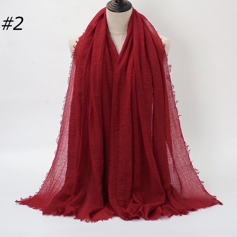 20 Pieces Fashion Solid Color Cotton Pashmina Scarves