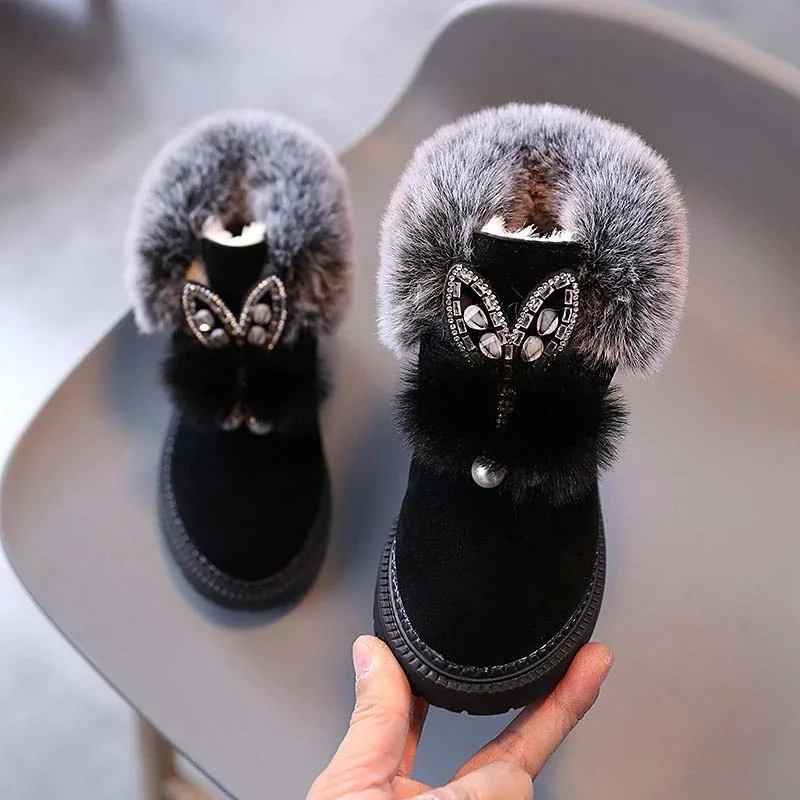 Letclo™ 2021 Winter Fashion Thickened Plus Velvet Short-tube Children's Boots letclo Letclo