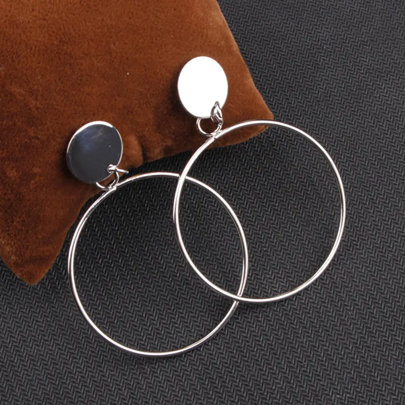 Simple Large Circle Earrings