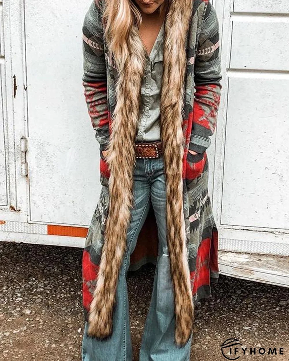 Long Sleeve Vintage plus size Outerwear | IFYHOME