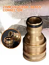 2 Pcs Faucet Fitting Brass Tap Quick Connector for Garden Tubing Car Washer Pipe