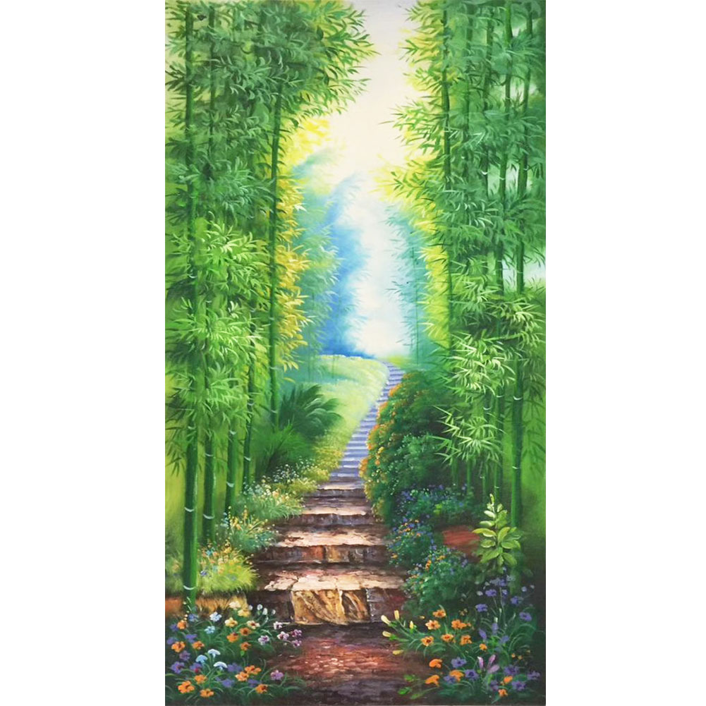 

Bamboo Forest Path - Round Drill Diamond Painting - 40*80CM (Big Size), 501 Original