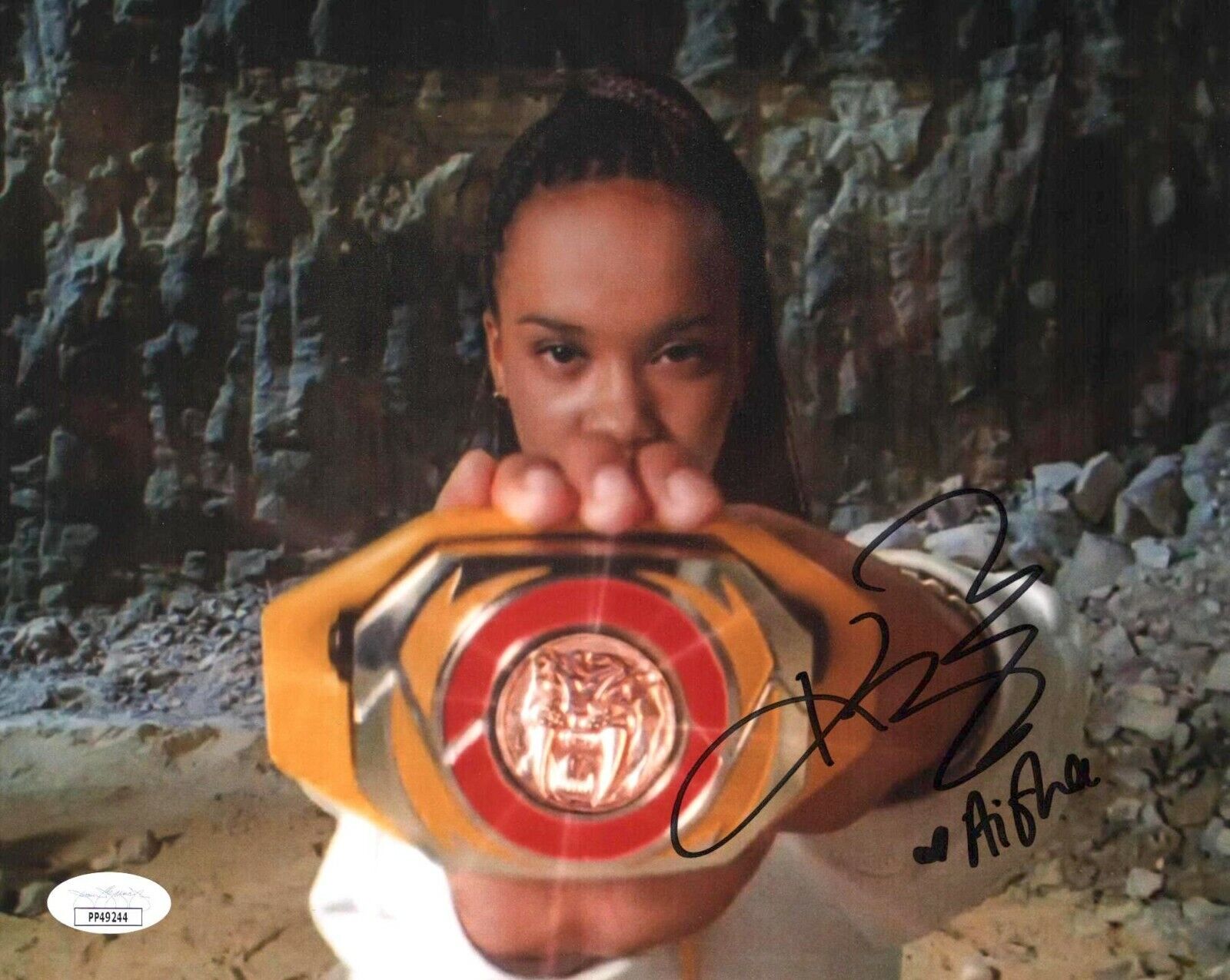 KARAN ASHLEY Signed MIGHTY MORPHIN POWER RANGERS 8x10 Photo Poster painting with JSA COA