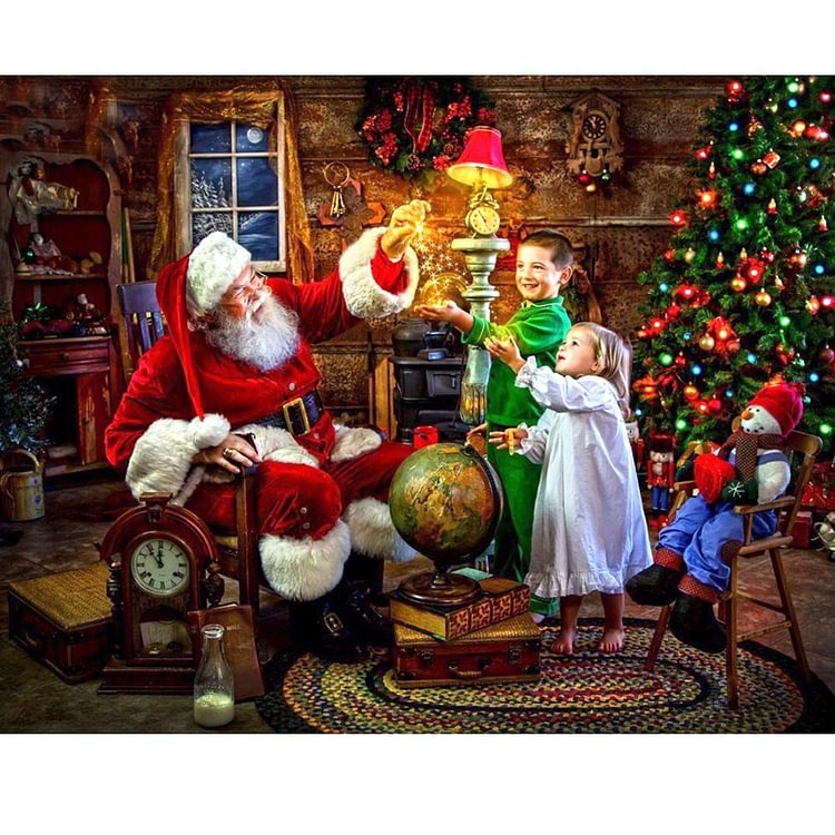Peinture de diamant - Ronde partielle - Santa Claus