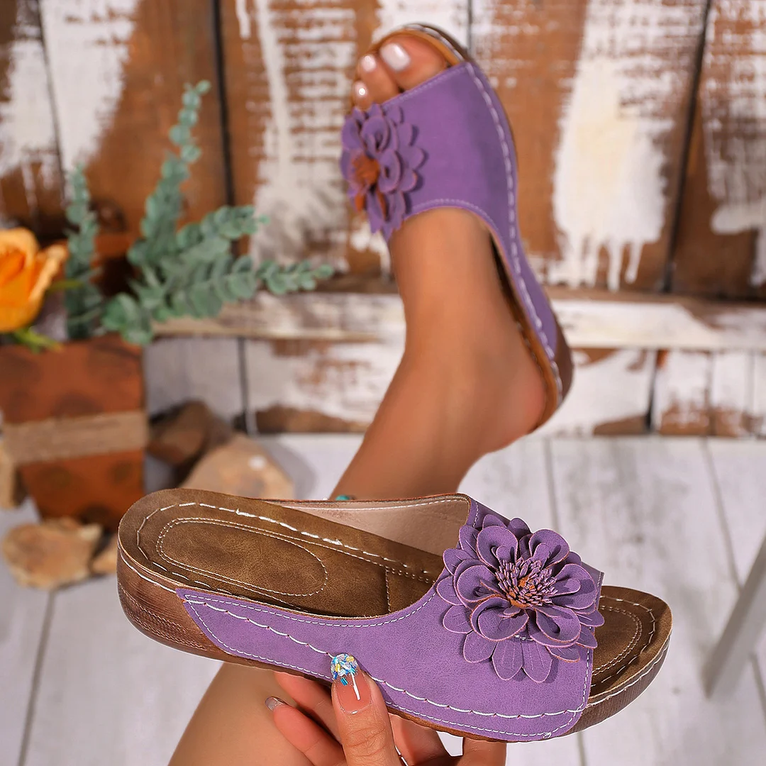 Yyvonne Large-Size Women's Shoes 2025 Spring And Summer New One Flower-Dew Slippers Cool Drag