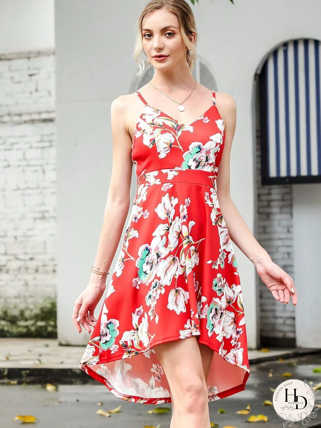 Stylish suspender dress