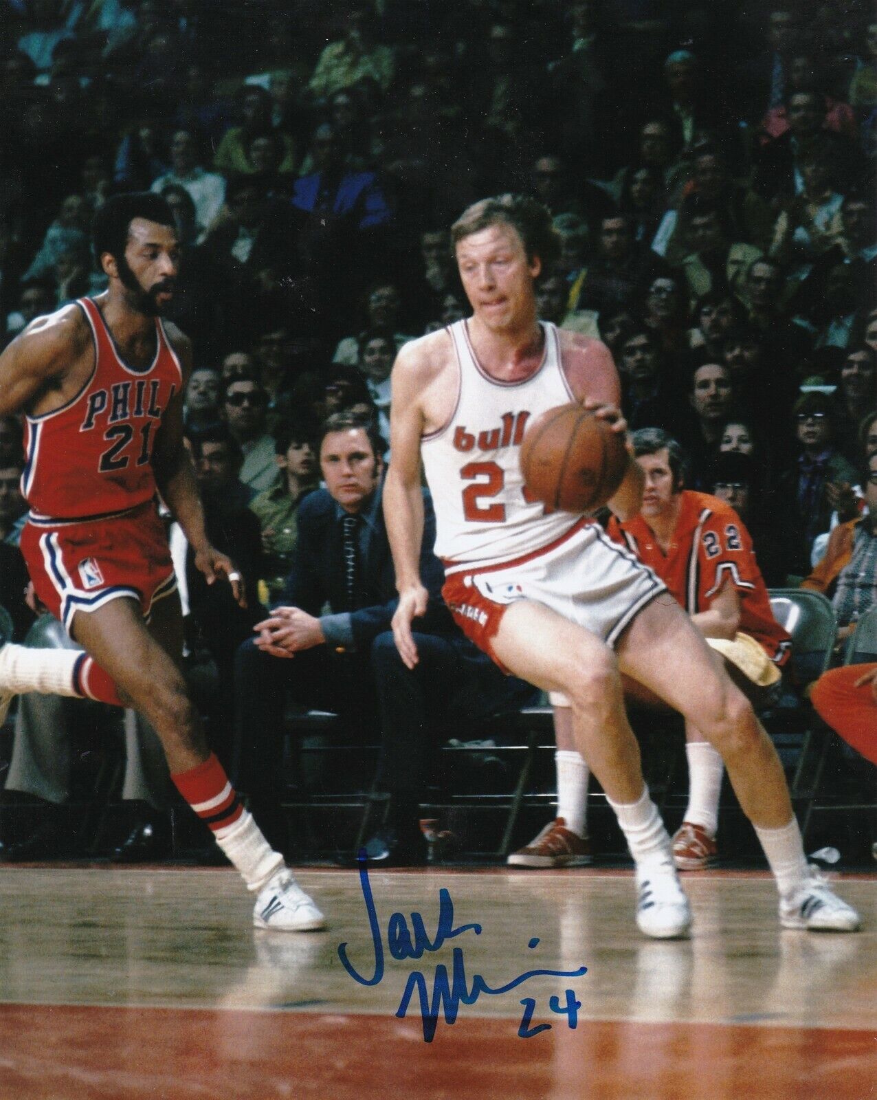 JACK MARIN BALTIMORE BULLETS ACTION SIGNED 8x10