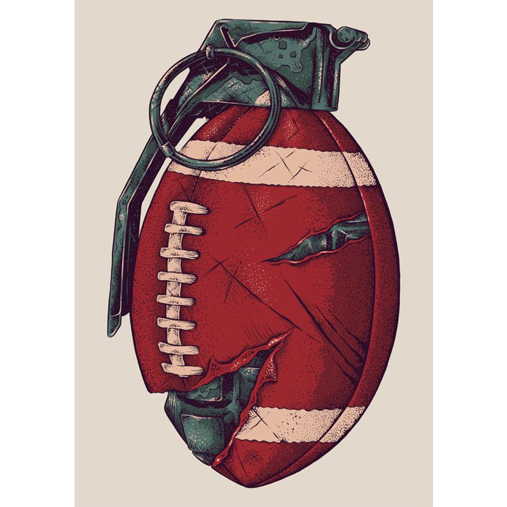 

Rugby Ball - 11CT Stamped Cross Stitch - 40*56CM, 501 Original
