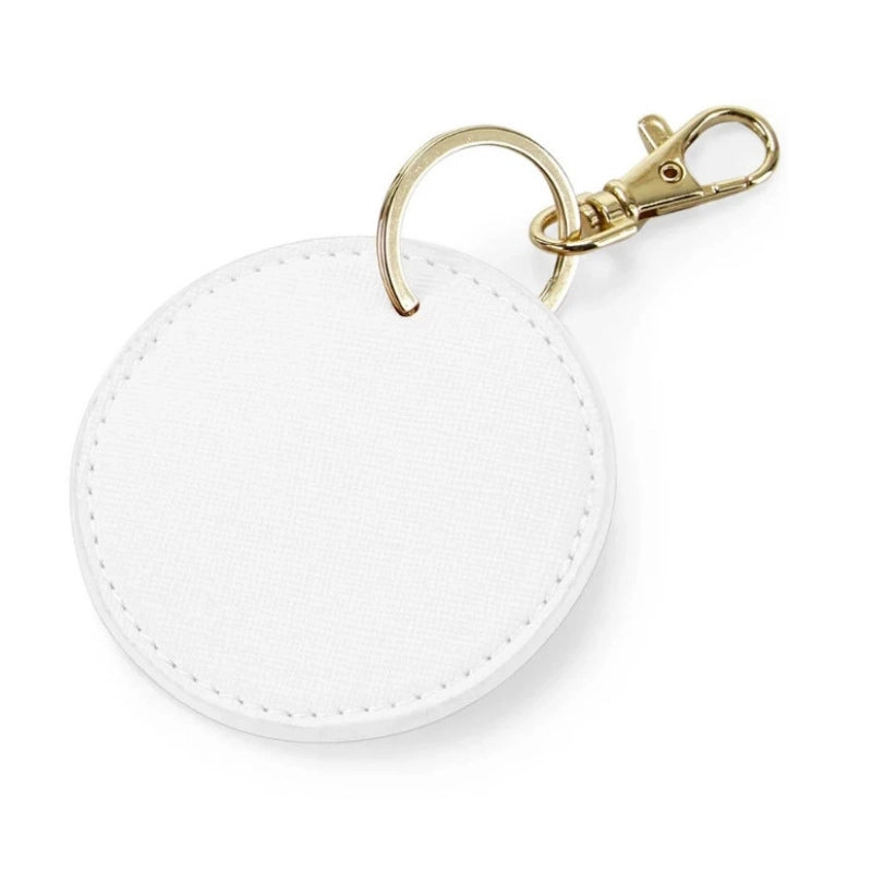 Elegant Minimalist Solid Color Pu Leather Unisex Keychain