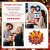 Peinture en diamant en 5D bricol&eacute;e DIY, d&eacute;coration acrylique de bureau, bougeoirs fleurs, lumi&egrave;re de plaques, d&eacute;coration de bureau artisanale pour adultes d&eacute;butants (Lotus-A rouge et jaune)