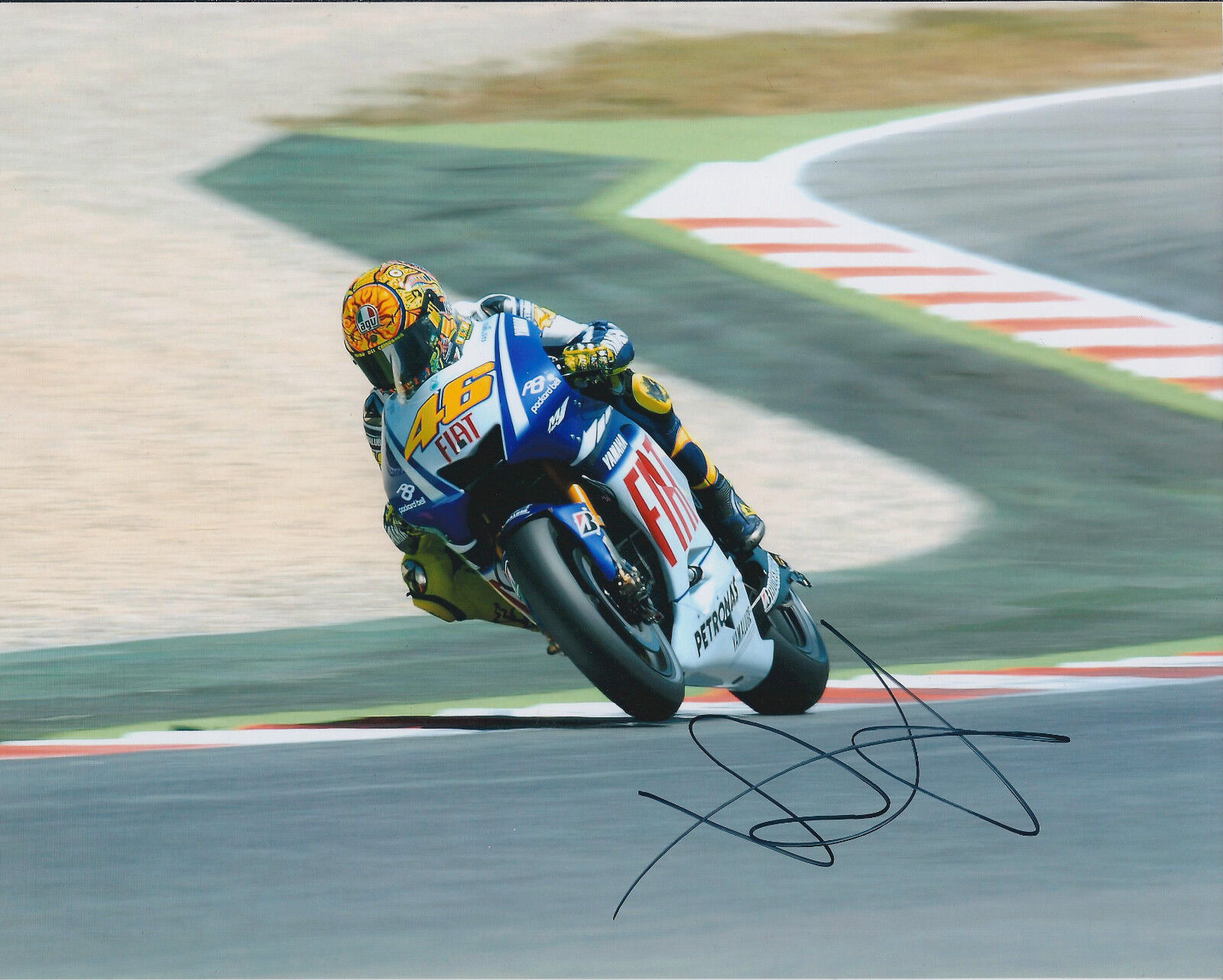 VALENTINO ROSSI Autograph SIGNED YAMAHA Photo Poster painting AFTAL COA The Doctor Silverstone