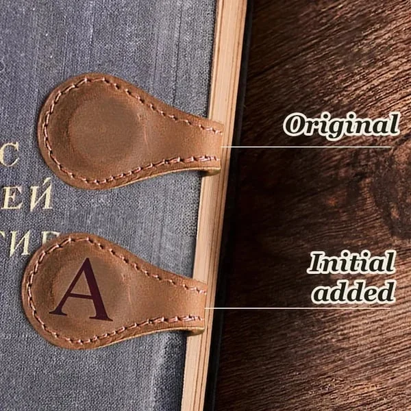 TimelessMark - LAST DAY SALE 75% OFF - Personalized Magnetic Leather Bookmark