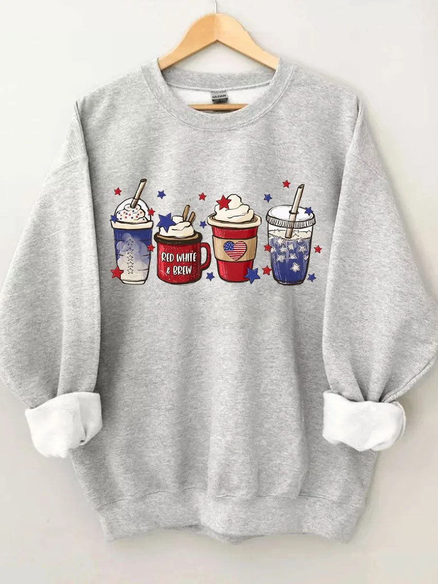 4th of July Coffee Sweatshirt