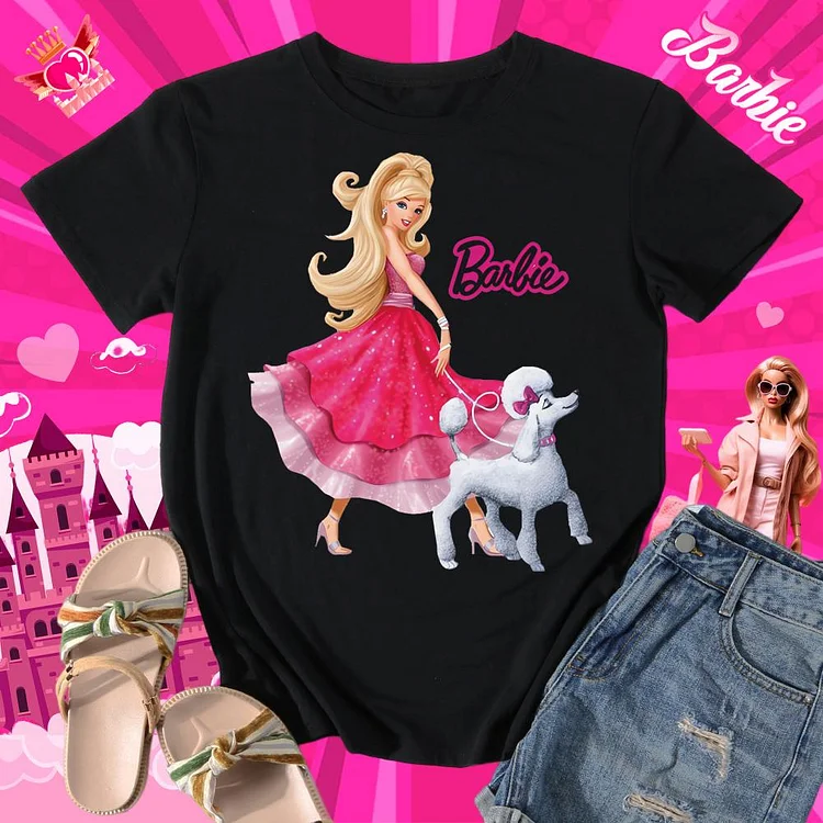 Barbie Round Neck T-shirt-0018545