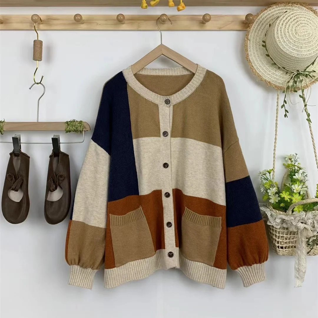 Chicfifth Sweater Women Winter Long Sleeve High Quality Autumn Vintage Top Knitted Cardigan