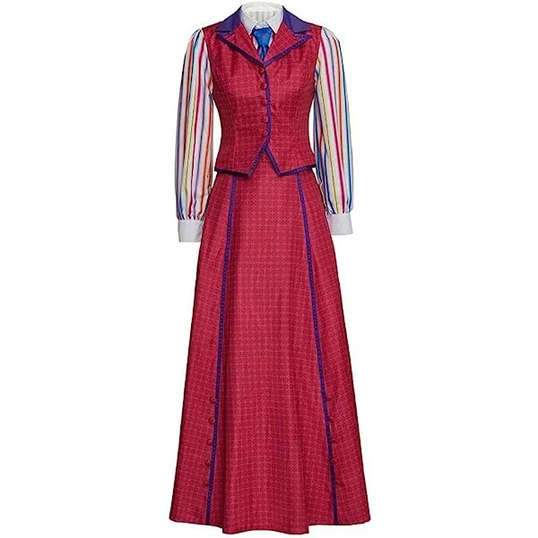 Newsies Katherine Plumber Cosplay Costume Vintage Dress Suit Women's Musical Theatre Costume
