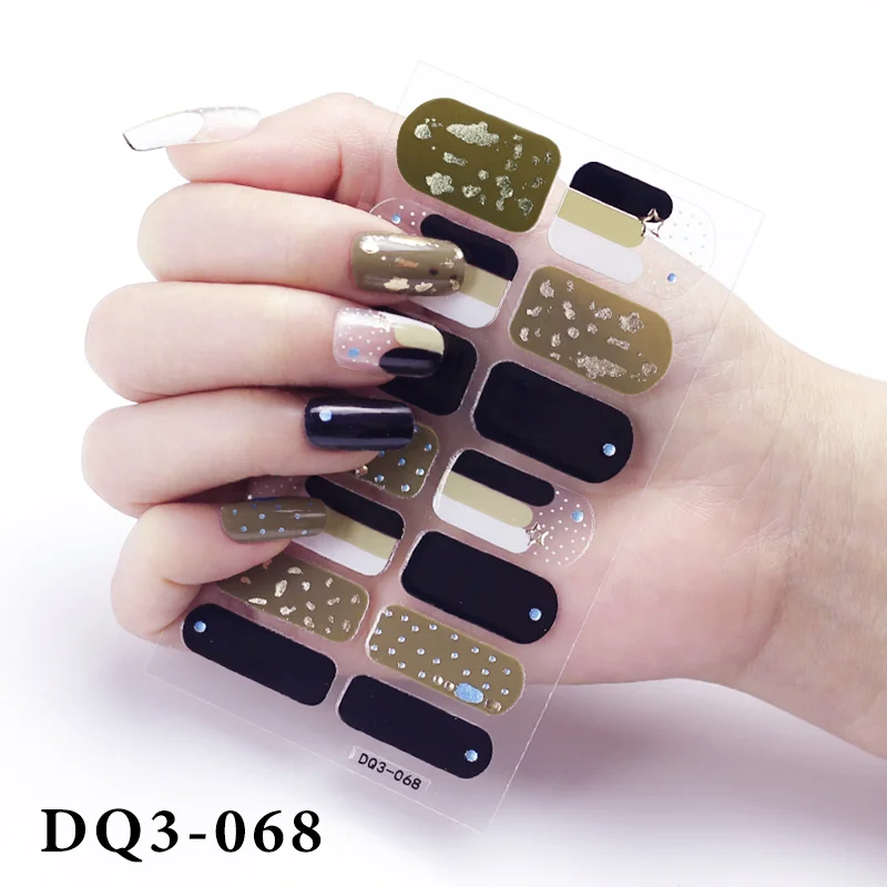 Churchf Nail Stickers Fashion Design Nail Polish Stickers Full Cover Nail Decorations for Manicure Self Adhesive Decals for Nails-Nail Inspo