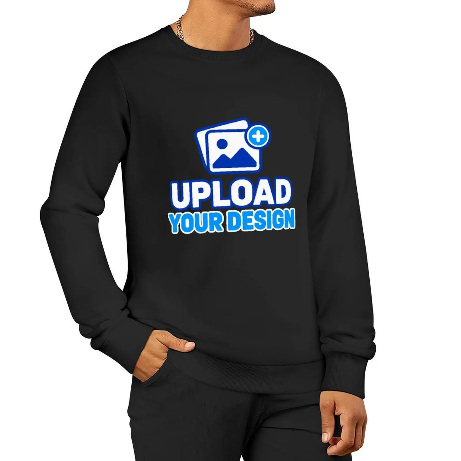 Men's Crewneck Sweatshirt Front Print customized with your own uploaded design