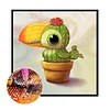 Cartoon Animal Cactus 30*30CM(canvas) full round drill diamond painting