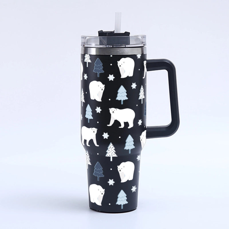 Christmas Cute Santa Claus Snowman Elk 201 Stainless Steel 304 Stainless Steel Thermos Cup 1 Piece