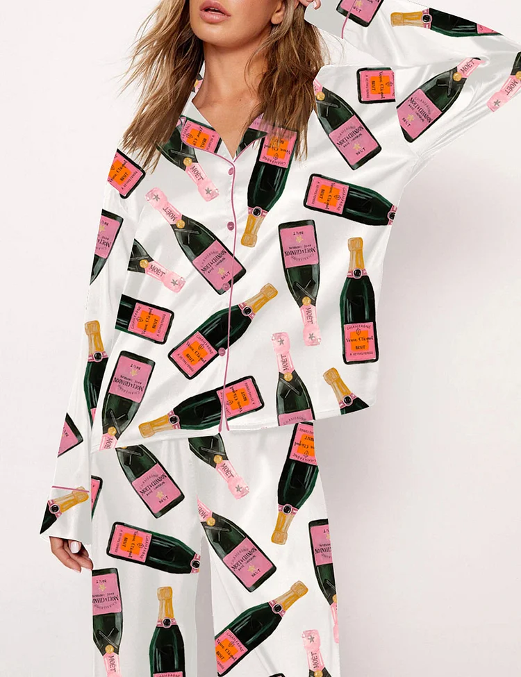 Women's Champagne Bottle Pajama Set